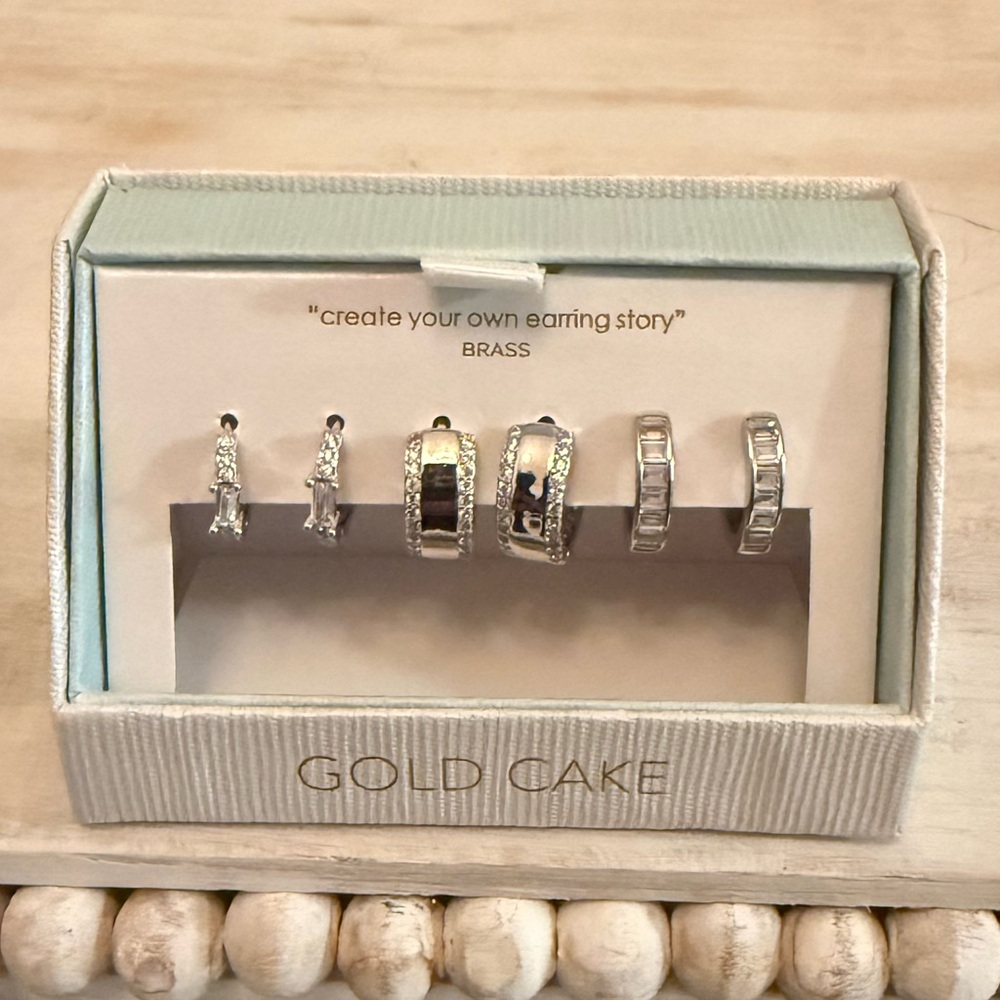⚡️Gold Cake 3 Hoop Earring Set